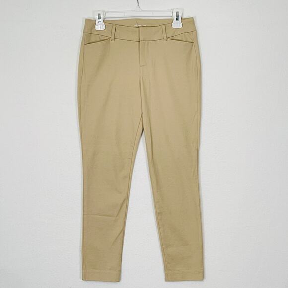 Old Navy Pixie Pants Womens 4 Light Tan Straight Leg Mid Rise Stretchy Pockets - Picture 1 of 10